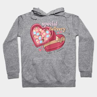 Special Delivery Labor and Delivery Nurse Valentines Day Hoodie